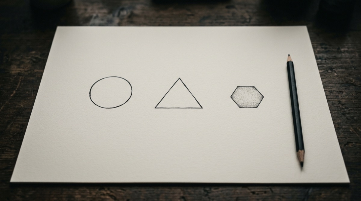 AI-generated cover illustration: Geometric tattoos: shapes, symmetry and placement on skin