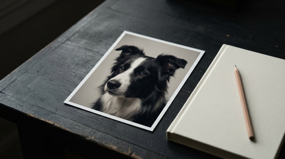 AI-generated cover illustration: Dog tattoo: keeping your own dog's recognizable features